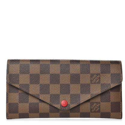 Louis Vuitton Damier Ebene Josephine Wallet Red 2 of 9