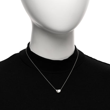 Tiffany Sterling Silver 11mm Elsa Peretti Bean Pendant Necklace 2 of 4