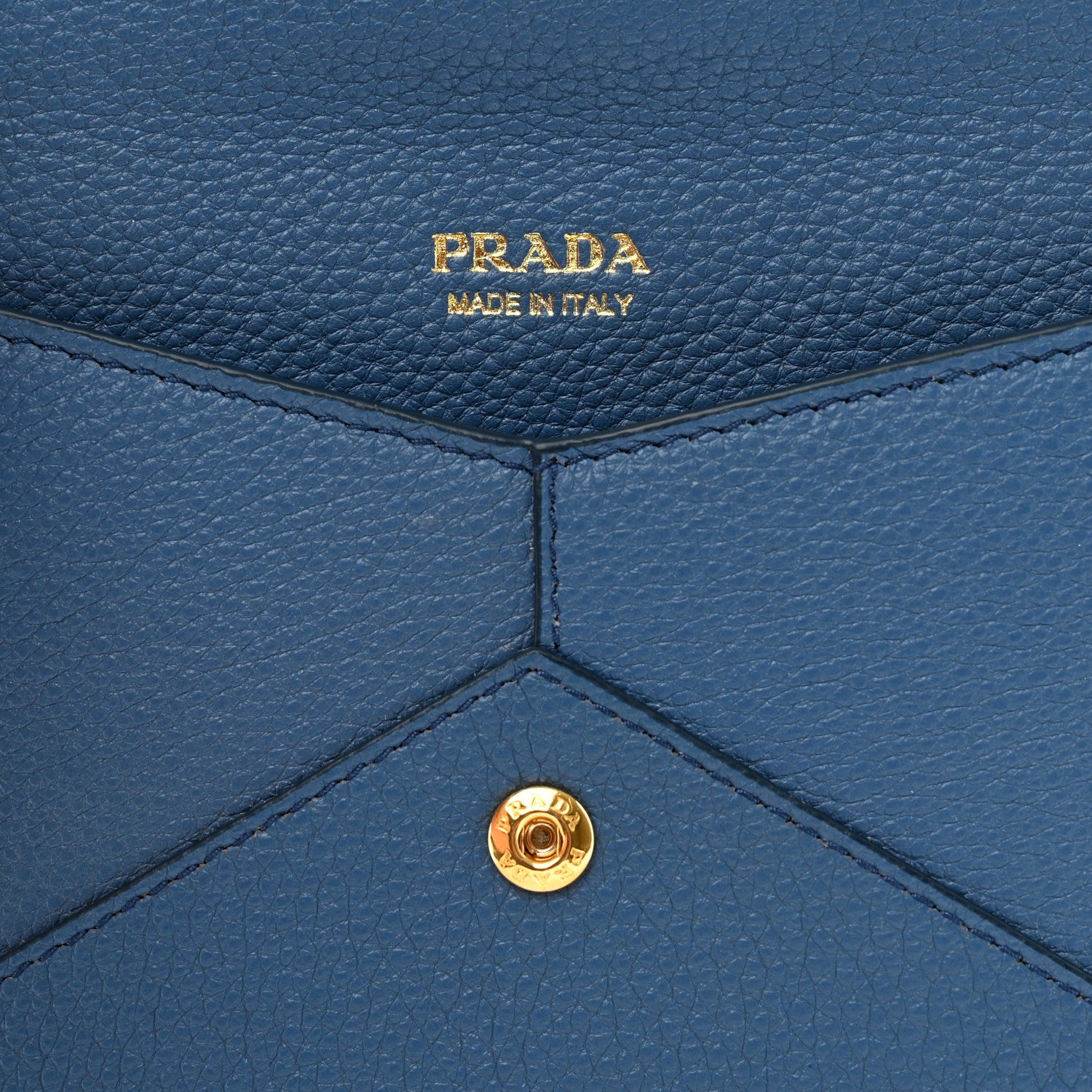 Prada Vitello Grain Envelope Wallet Cobalto 6 of 15