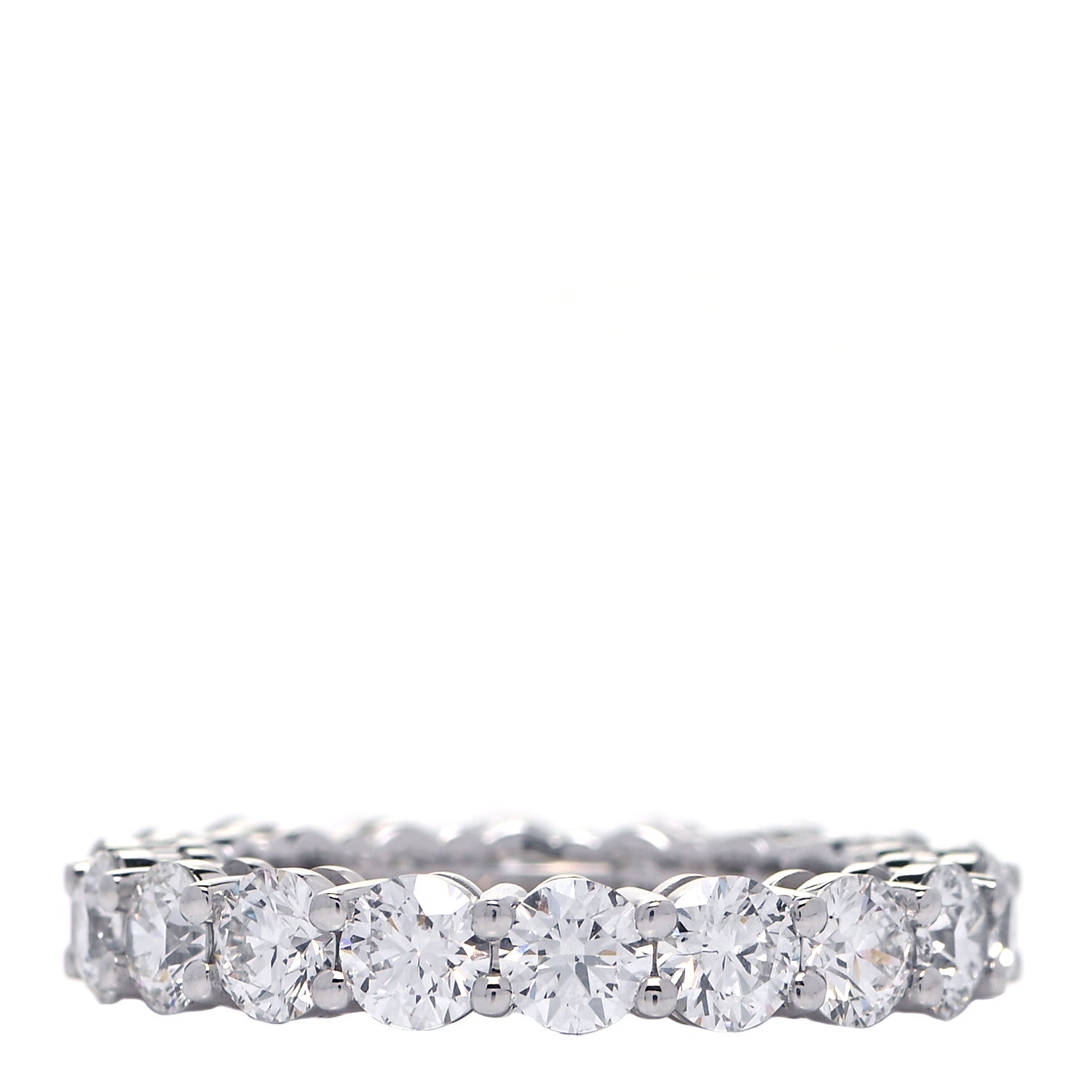 Tiffany Platinum Diamond 3mm Embrace Eternity Band Ring 48 4.5 1 of 5