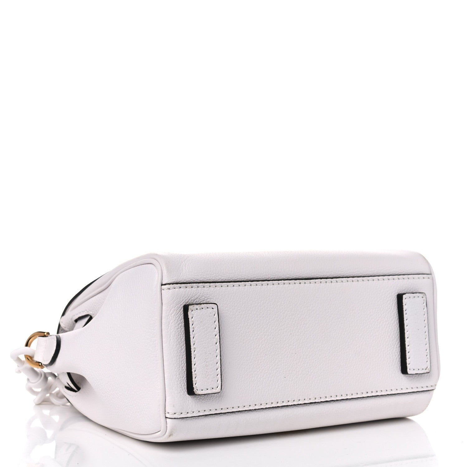 Versace Grained Calfskin Small La Medusa Top Handle Bag White 4 of 11