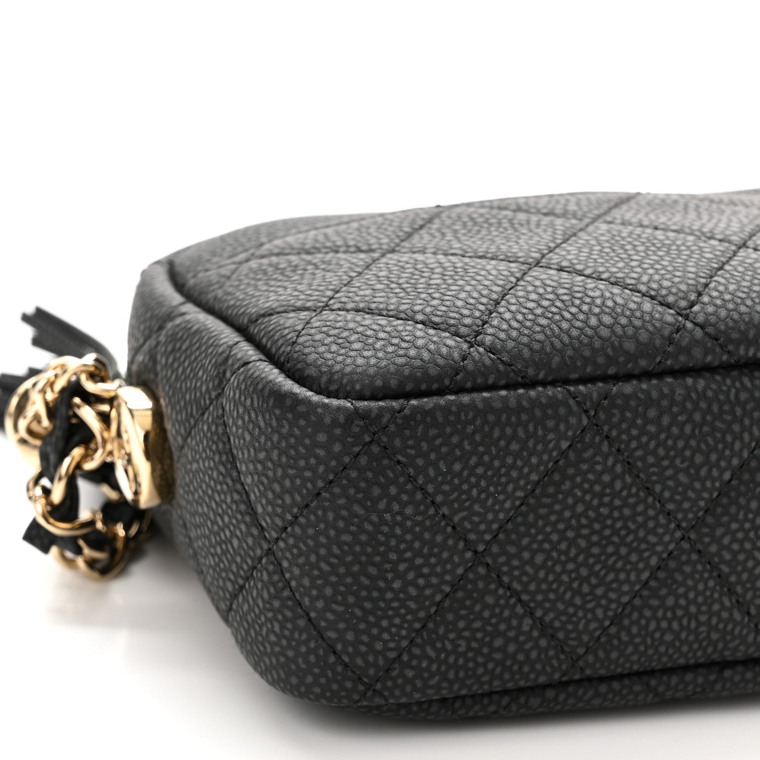 Chanel Iridescent Caviar Quilted Mini Coco Tassel Camera Case Black 5 of 10