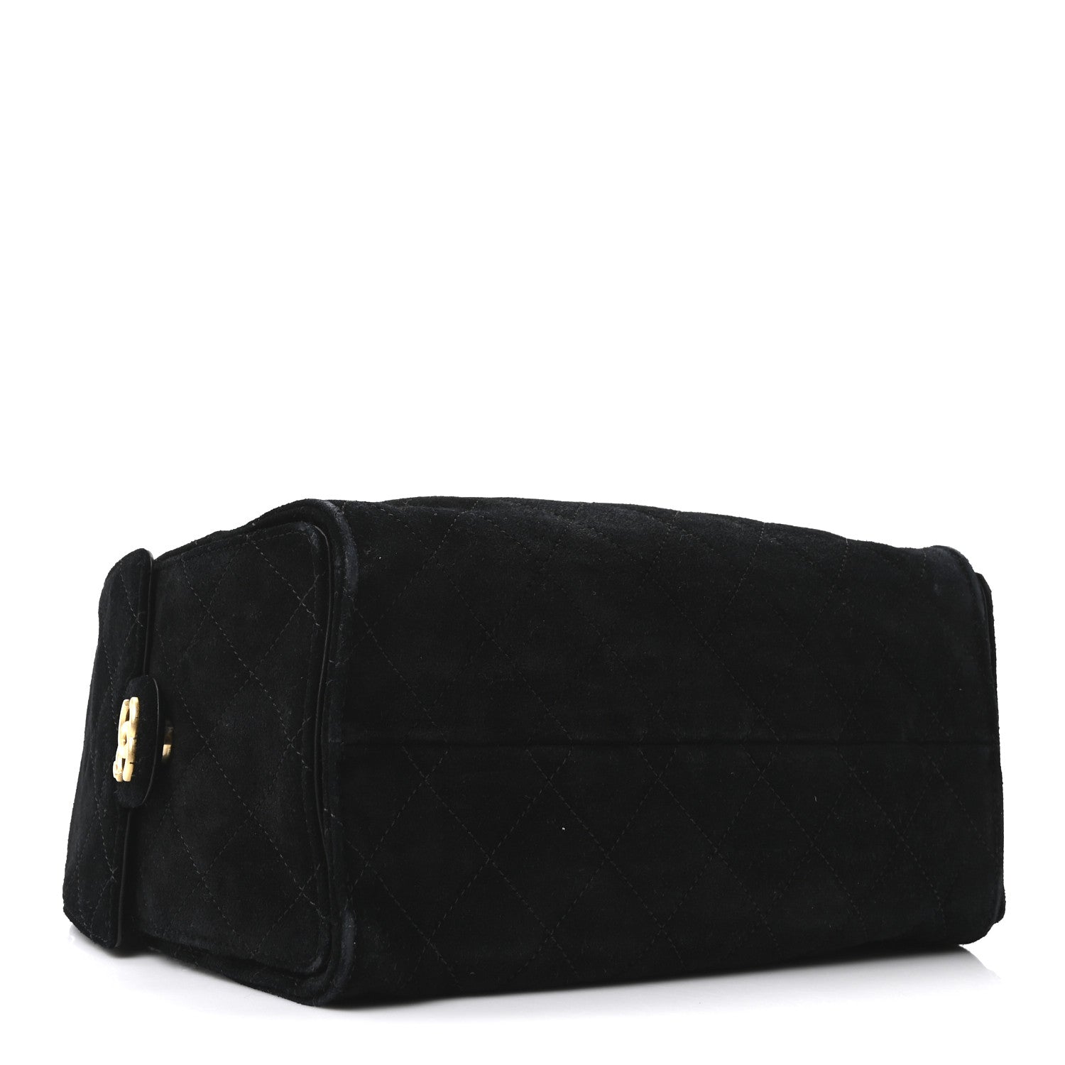 Chanel Suede Quilted Small Chanel 25 Handbag Black 4 of 10