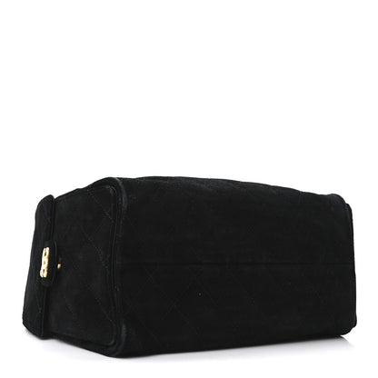 Chanel Suede Quilted Small Chanel 25 Handbag Black 4 of 10