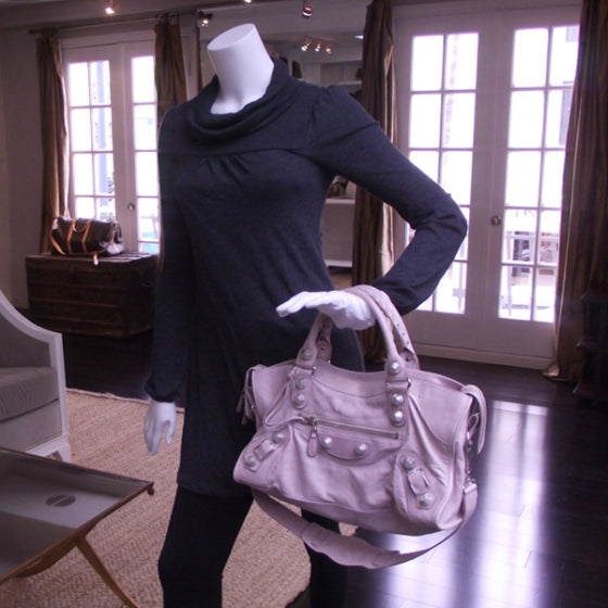 Agneau Giant 21 Silver Hardware Part Time Bois de Rose
