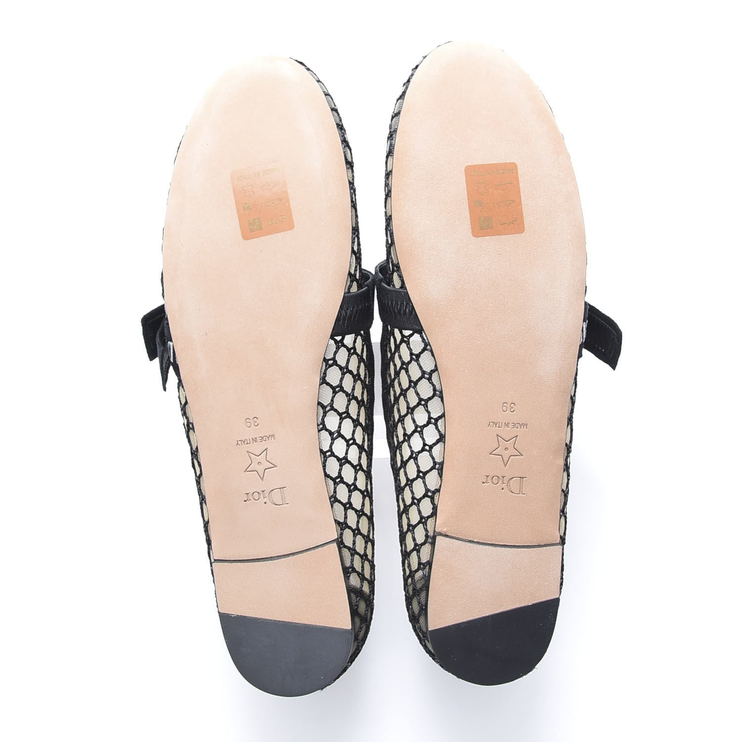 Christian Dior Resille Ribbon Miss J'Adior Ballet Flat 39 Black 5 of 8