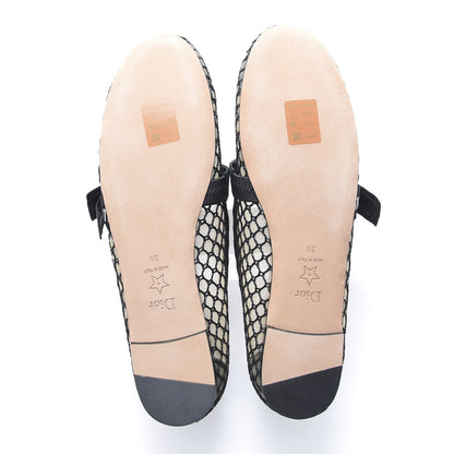 Christian Dior Resille Ribbon Miss J'Adior Ballet Flat 39 Black 5 of 8