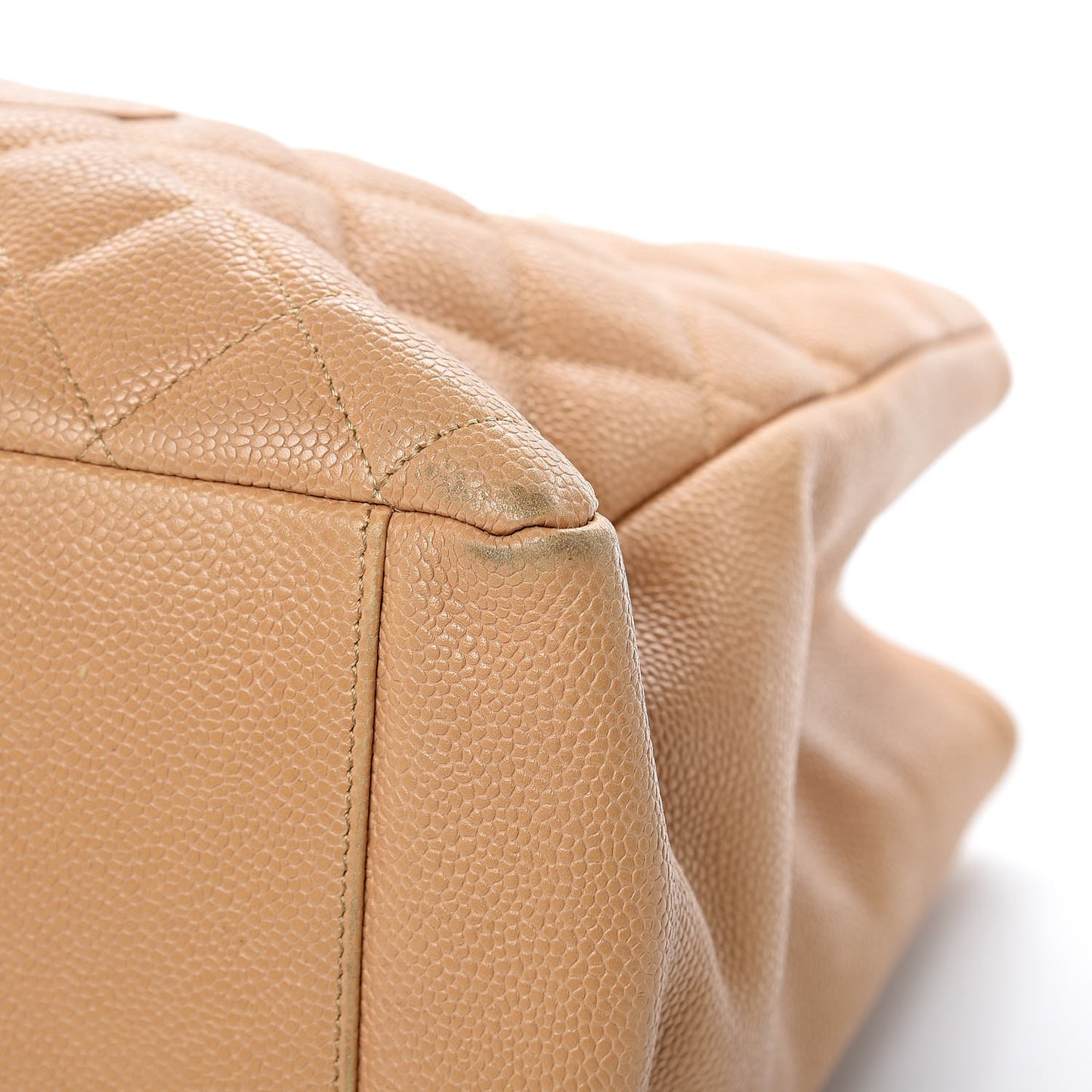 Caviar Quilted Grand Shopping Tote GST Beige