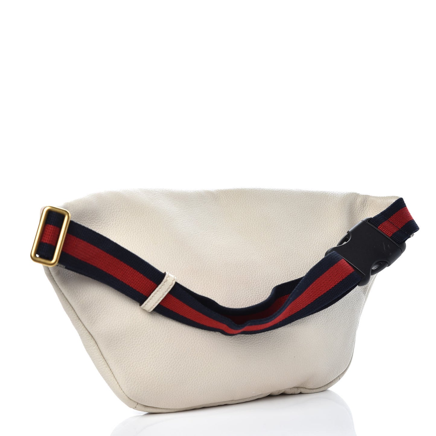 Grained Calfskin Logo Belt Bag White
