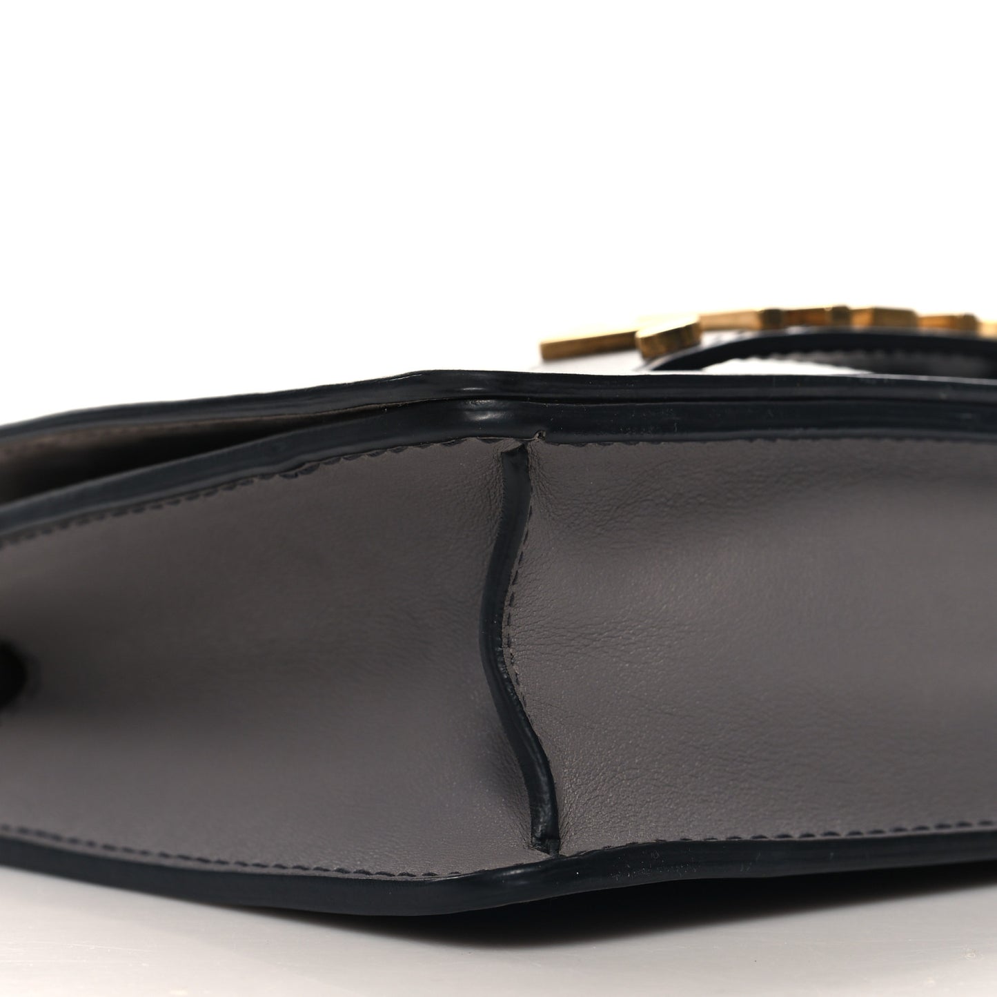 Calfskin Medium J'Adior Chain Flap Bag Iron Grey