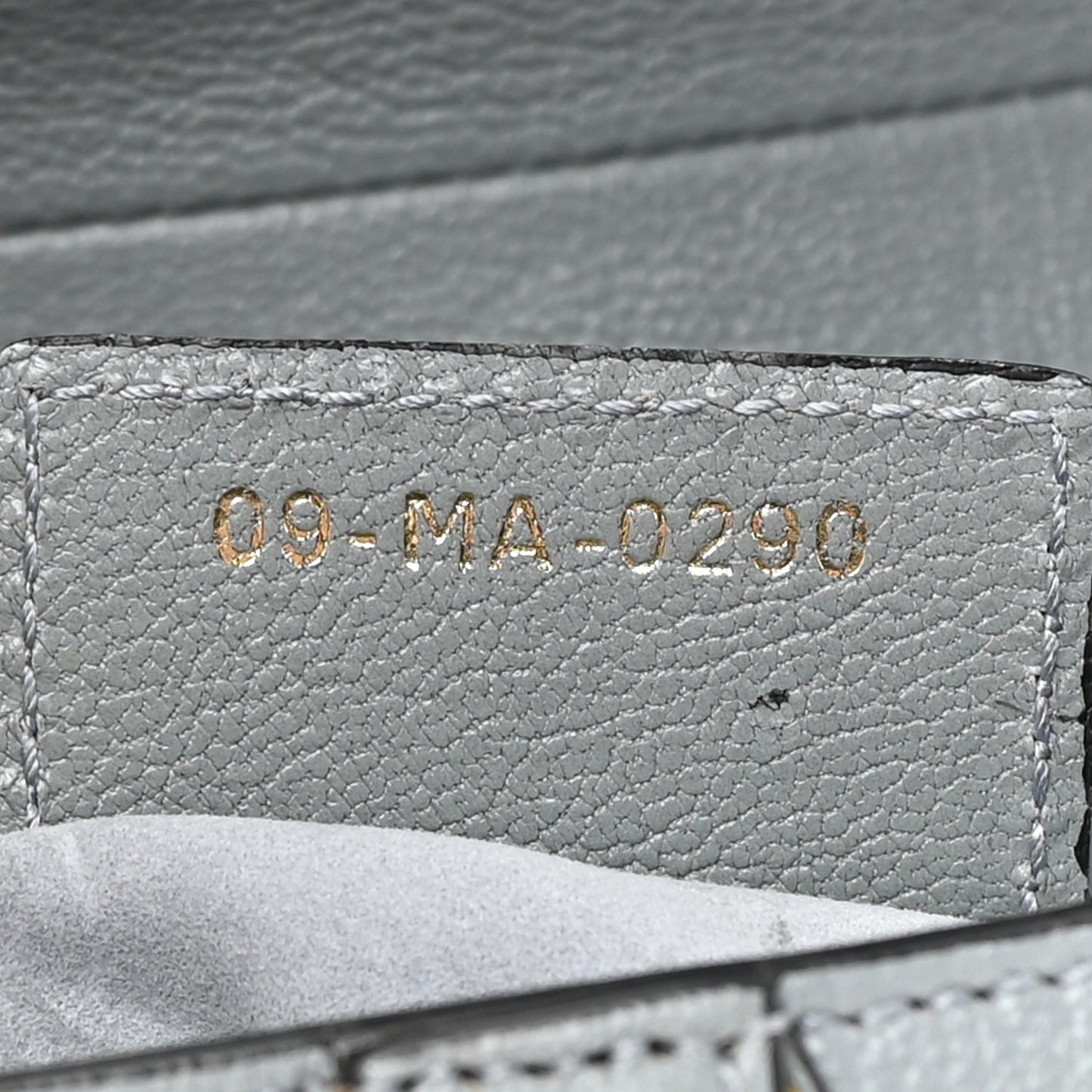 Grained Calfskin Saddle Bag Grey Stone