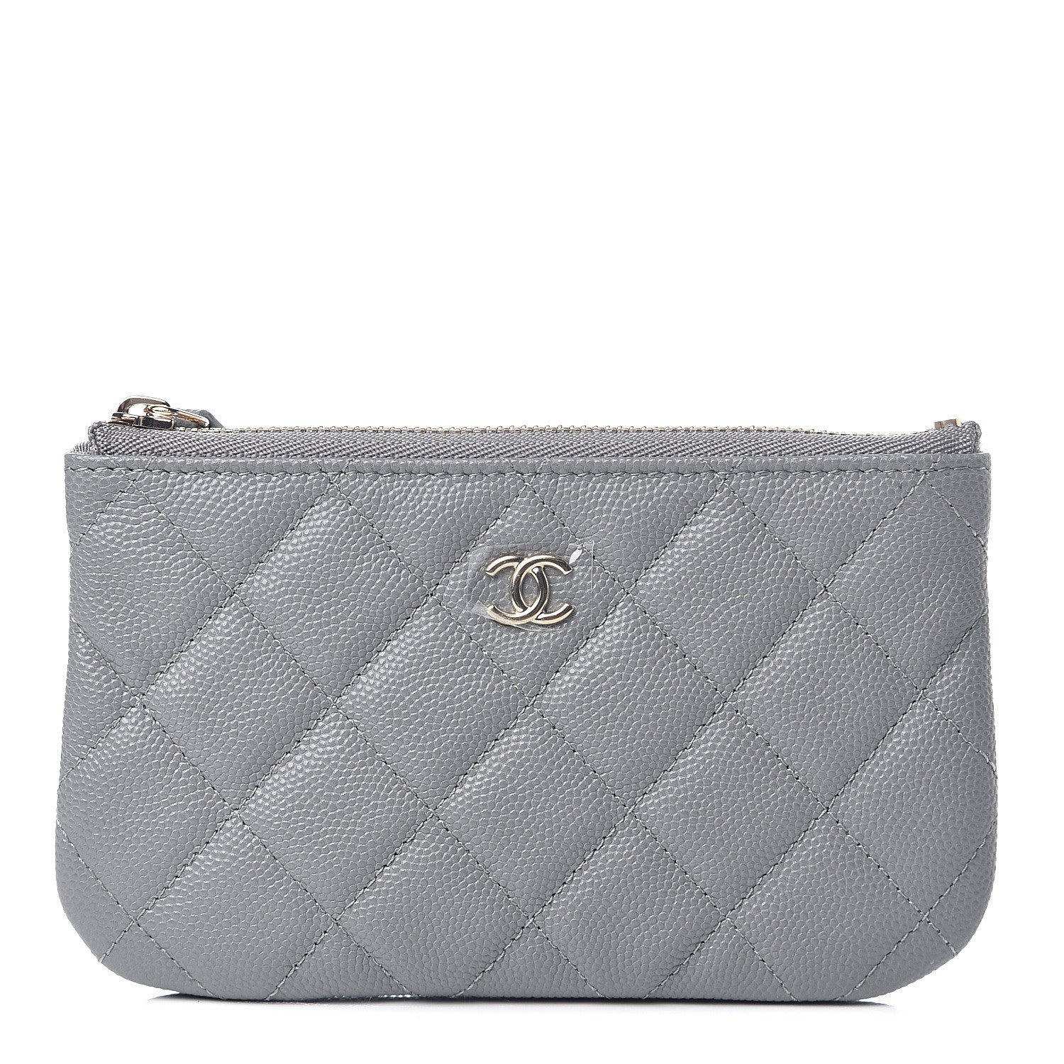 Chanel Caviar Quilted Small Cosmetic Case Grey 1 of 7
