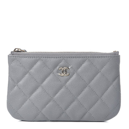 Chanel Caviar Quilted Small Cosmetic Case Grey 1 of 7
