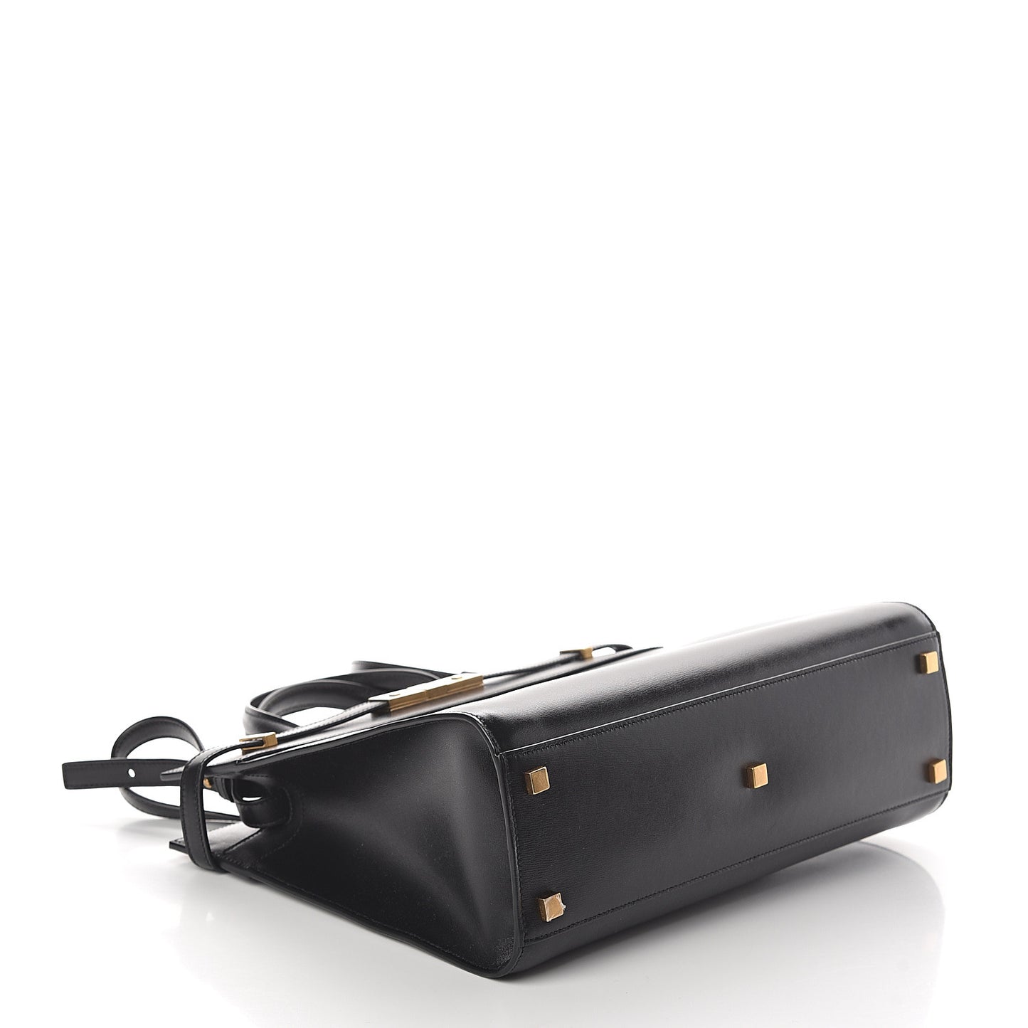 Calfskin Small Manhattan Shopper Tote Black