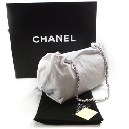 Chanel Leather Quilted Flap Hobo White 3 of 10