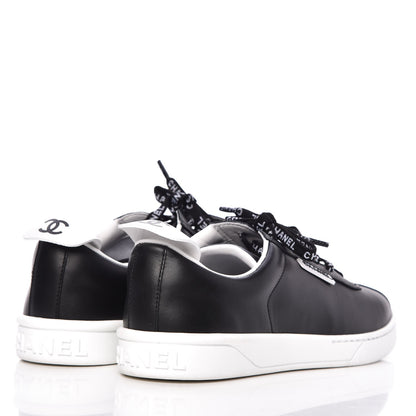 Chanel Calfskin CC Sneakers 36.5 Black 4 of 8