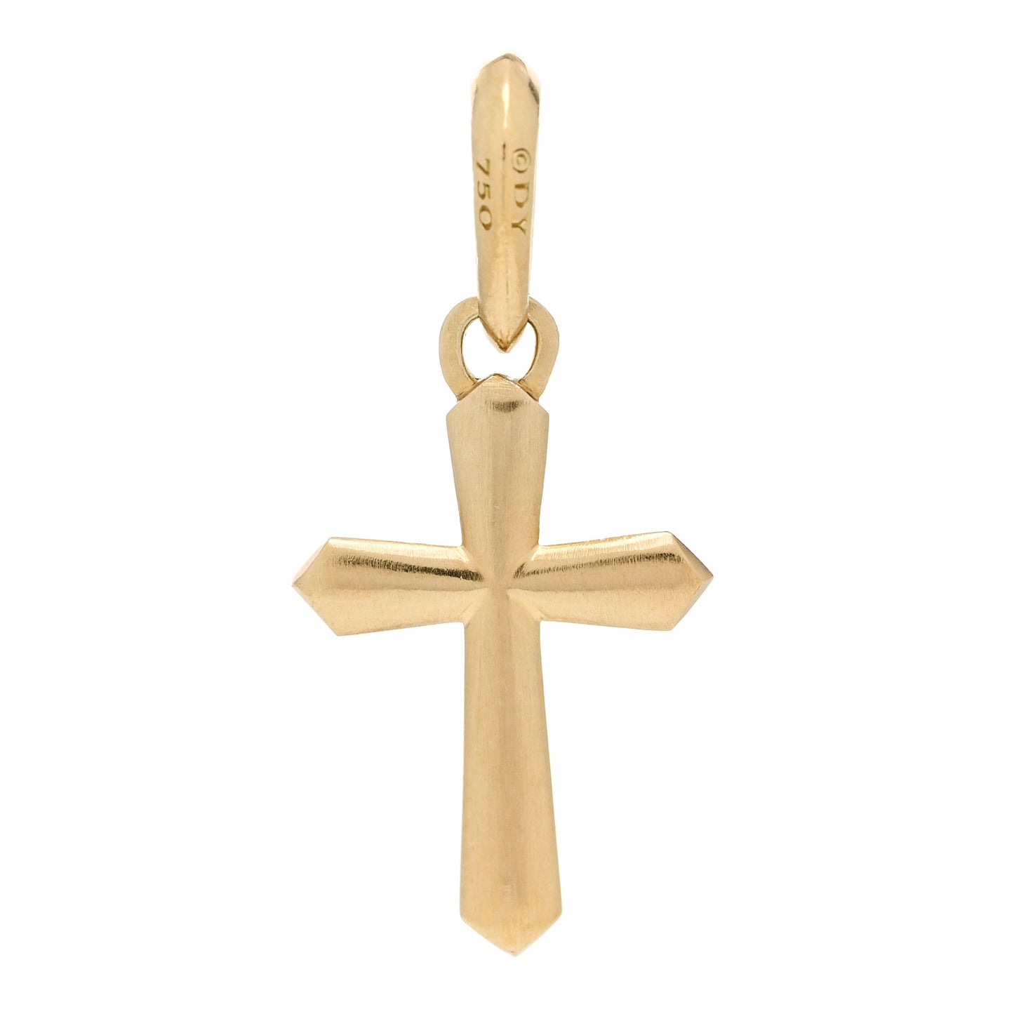 18K Yellow Gold 19mm Cross Amulet Pendant