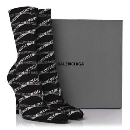 Balenciaga Spandex Losange Monogram 110mm Booties 37.5 Gris Black 7 of 7