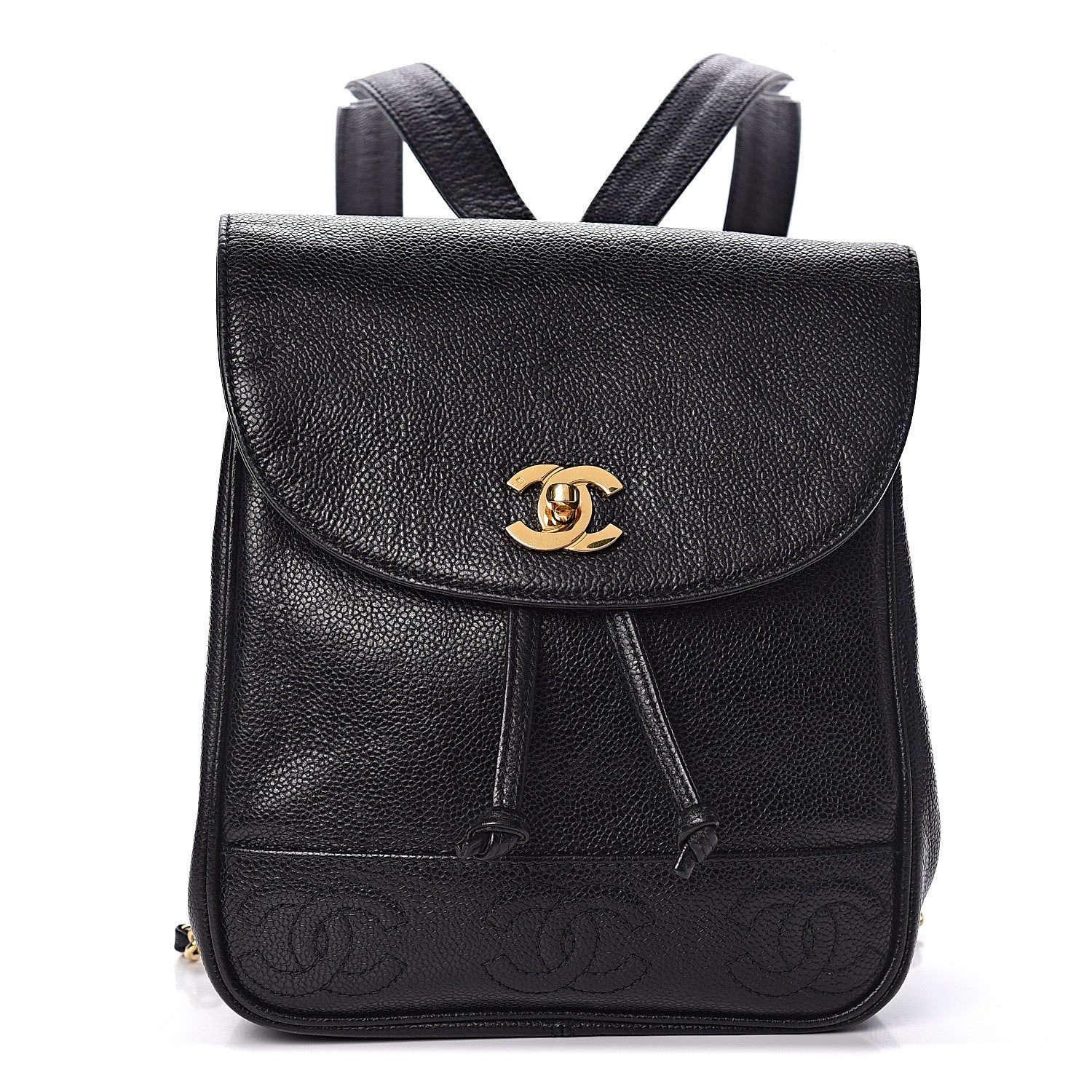 Chanel Caviar CC Backpack Black 1 of 12