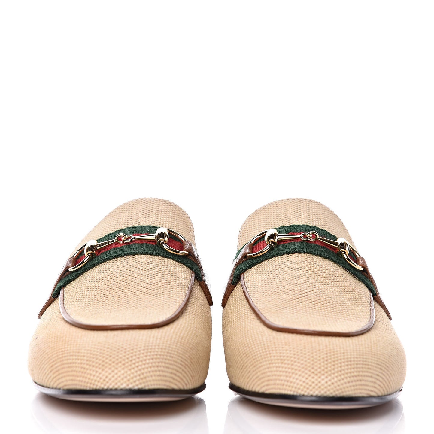 Canvas Vintage Charlotte Web Princetown Slippers 37.5 Sand Cuir