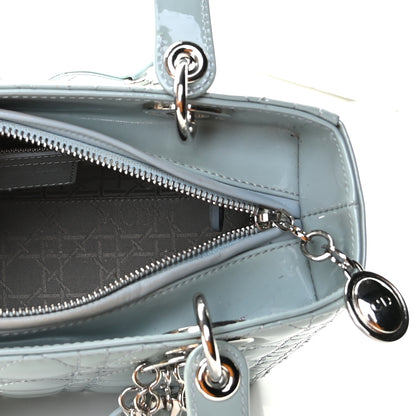 Christian Dior Patent Cannage Medium Lady Dior Light Blue 5 of 9
