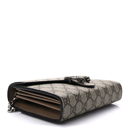Gucci GG Supreme Monogram Mini Dionysus Chain Wallet Beige Taupe 4 of 8
