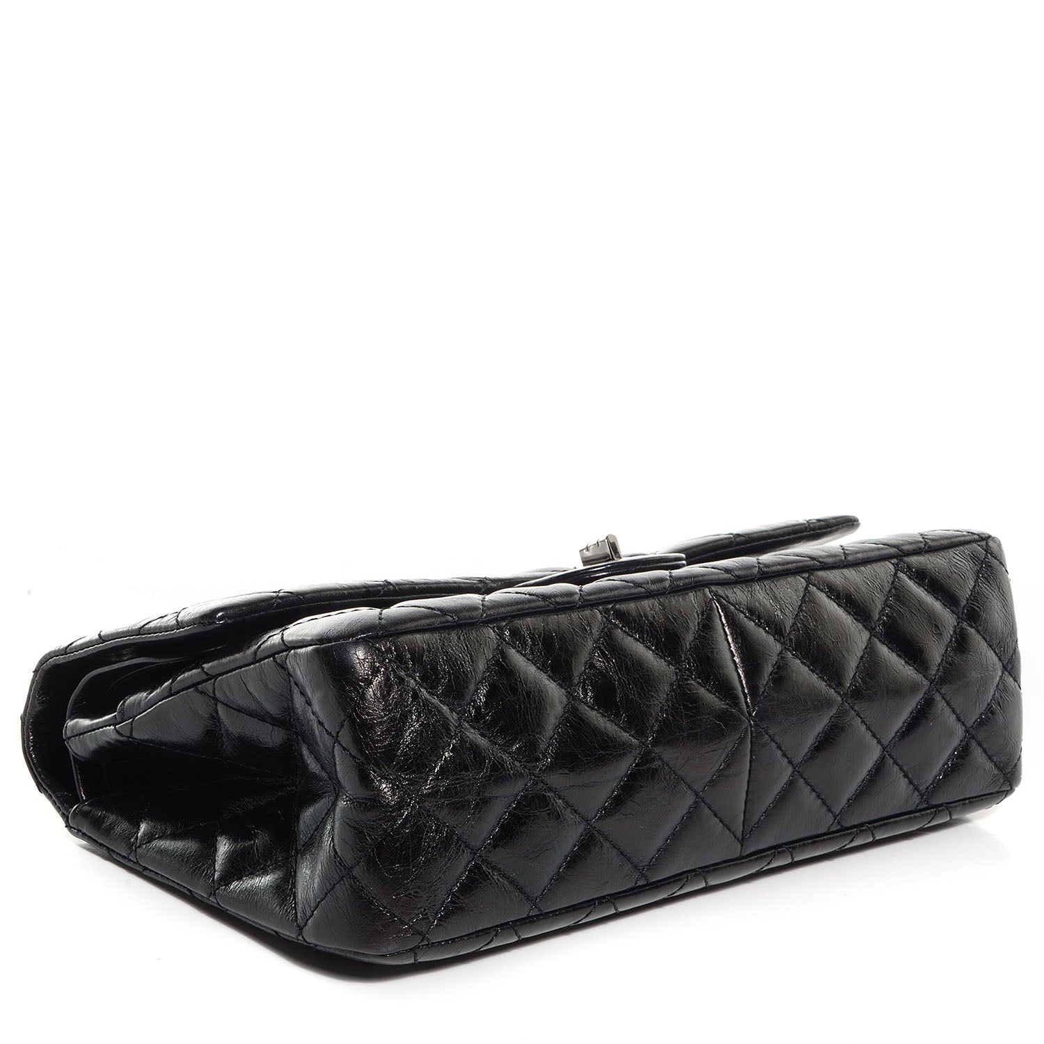 Chanel Aged Calfskin 2.55 Reissue 226 Flap Metallic Black 4 of 9