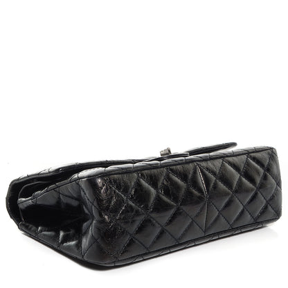 Chanel Aged Calfskin 2.55 Reissue 226 Flap Metallic Black 4 of 9