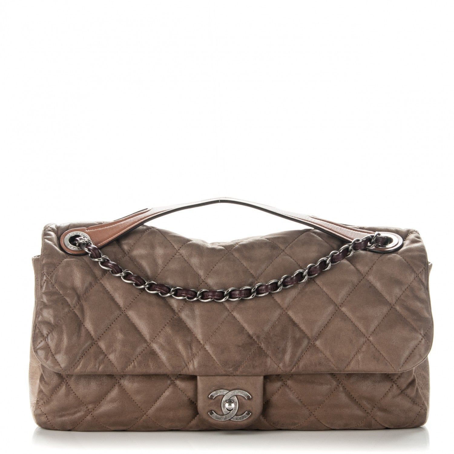 Chanel Iridescent Calfskin In The Mix Jumbo Flap Khaki 1 of 8