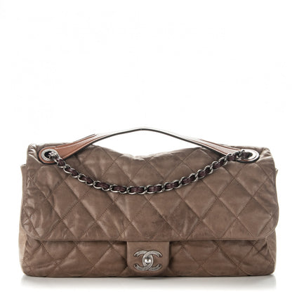 Chanel Iridescent Calfskin In The Mix Jumbo Flap Khaki 1 of 8