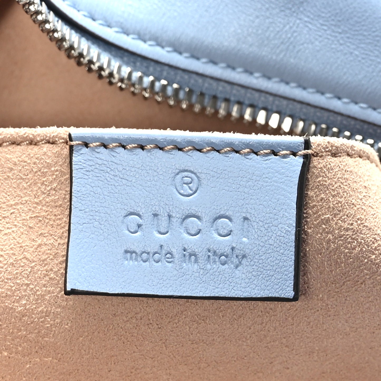 Calfskin Matelasse Small GG Marmont Chain Shoulder Bag Porcelain Light Blue