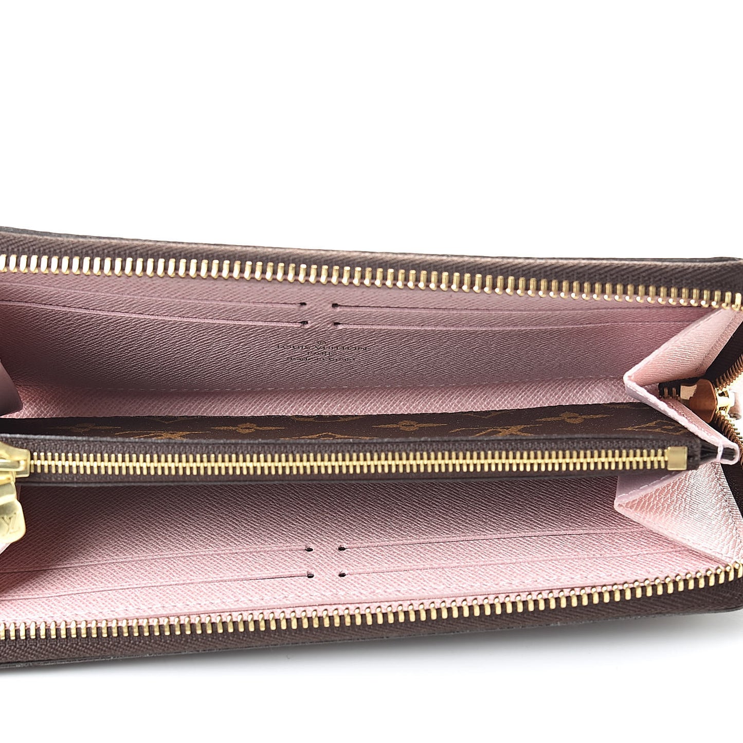 Monogram Clemence Wallet Rose Ballerine