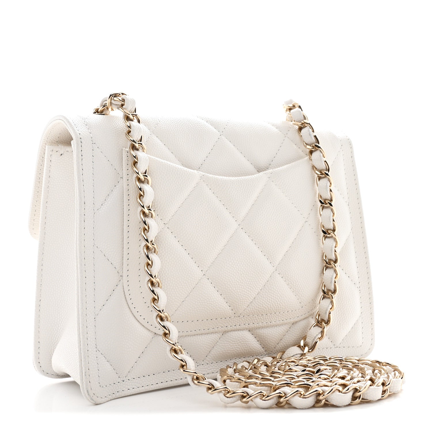 Chanel Caviar Quilted Mini Sweet Classic Flap White 3 of 10