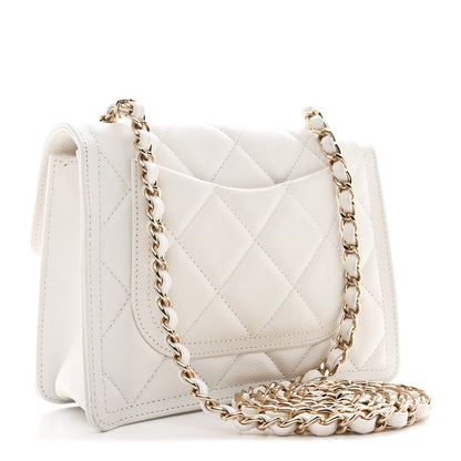 Chanel Caviar Quilted Mini Sweet Classic Flap White 3 of 10