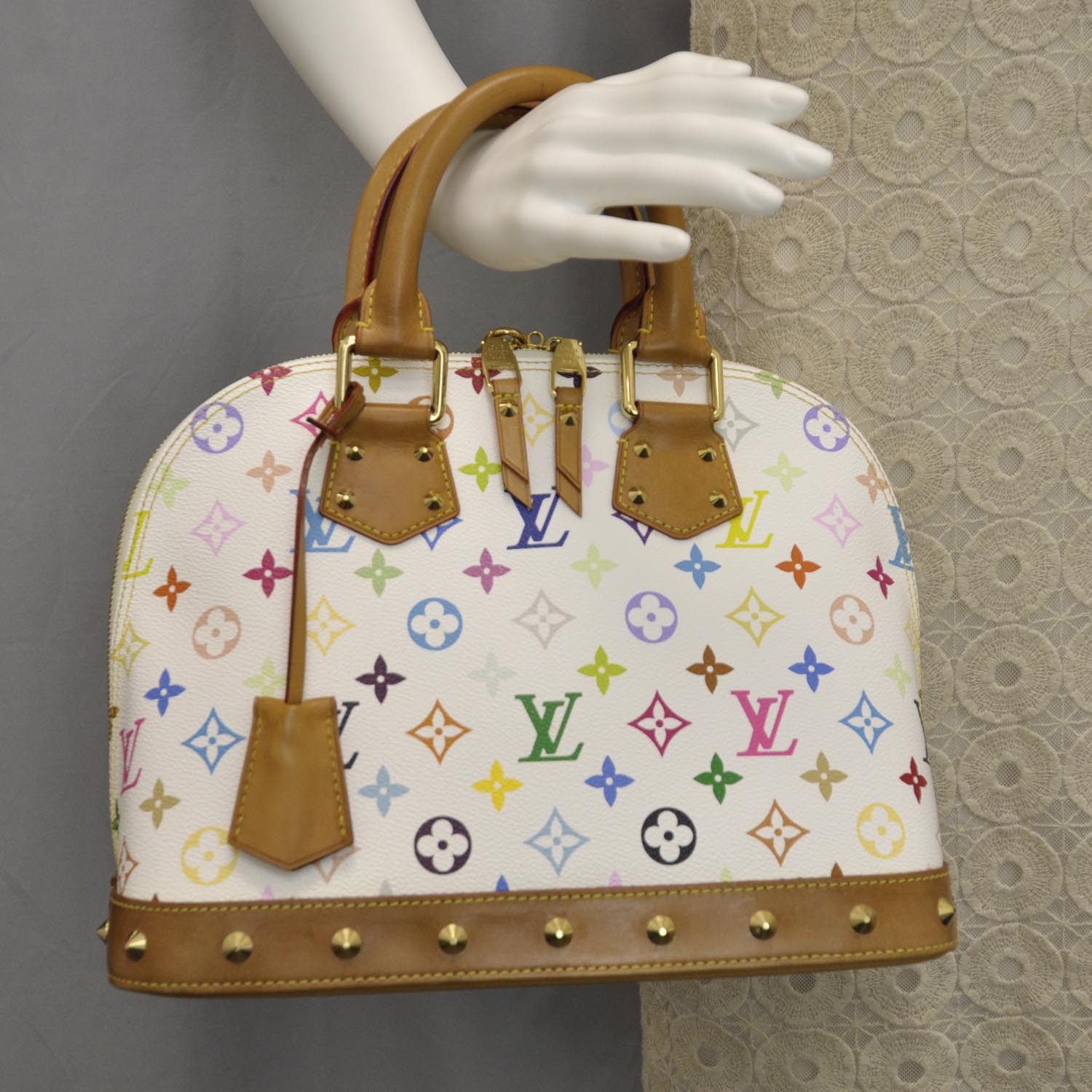 Louis Vuitton Monogram Multicolor Alma PM White 2 of 10