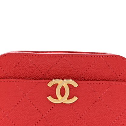 Chanel Caviar Quilted Waist Bag Red 8 of 10