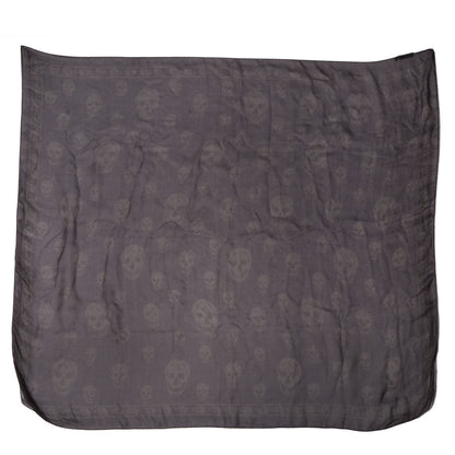 Alexander McQueen Silk Chiffon Skull Scarf Dark Grey 3 of 7