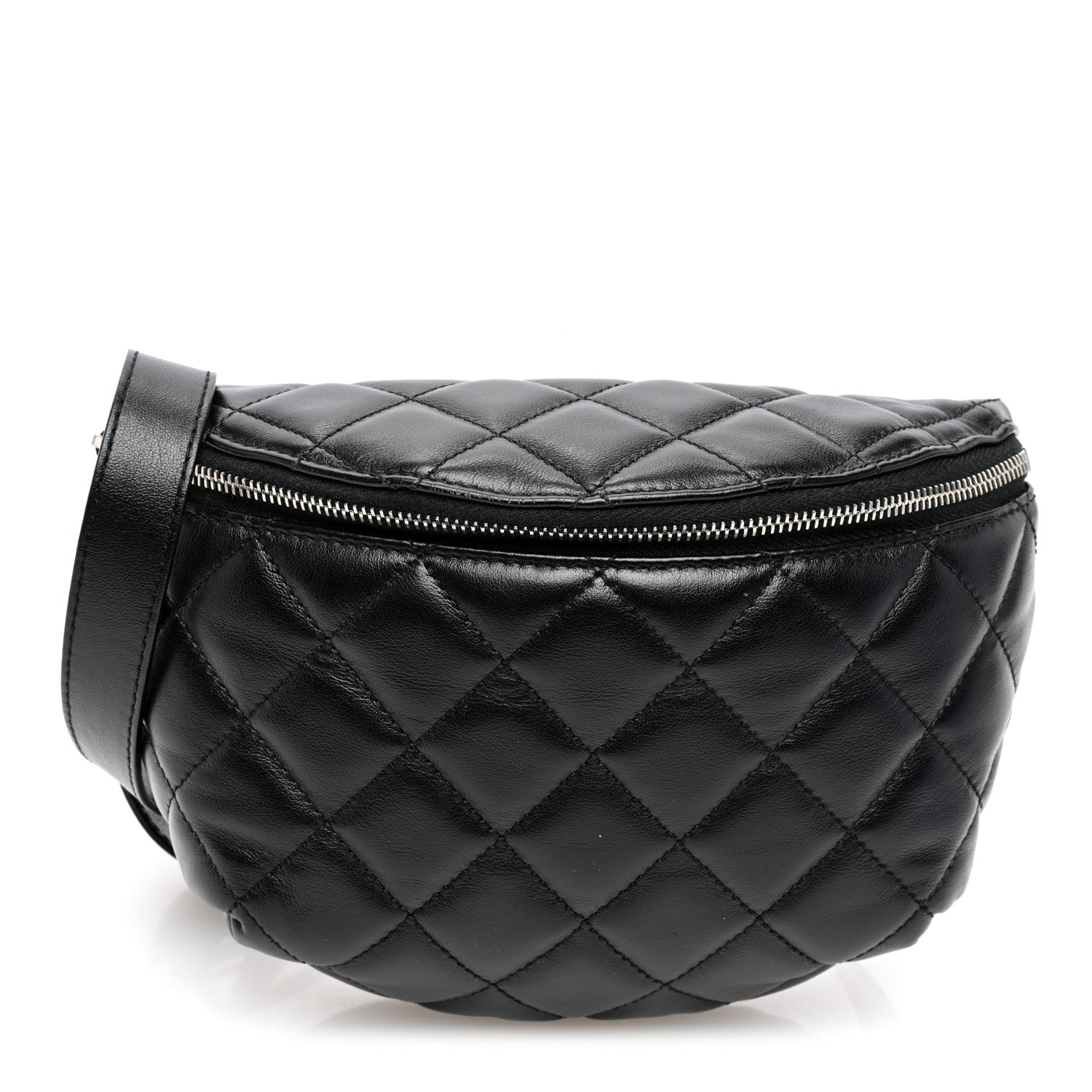 Chanel Calfskin Quilted Waist Belt Bag Black 1 of 10