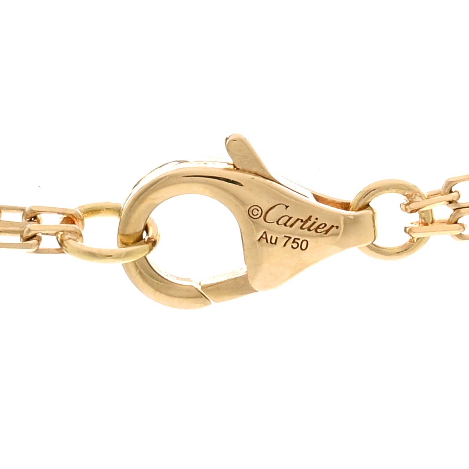 Cartier 18K Yellow Gold 2 Diamond LOVE Necklace 3 of 4