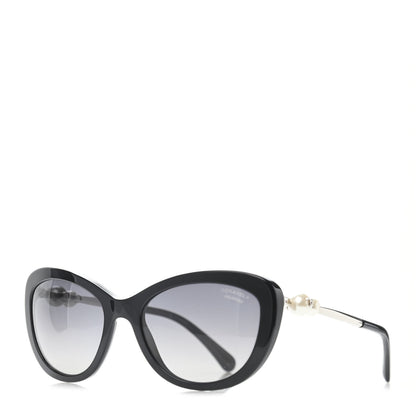 Chanel Polarized Cat Eye Pearl Sunglasses 5340-H Black 1 of 4