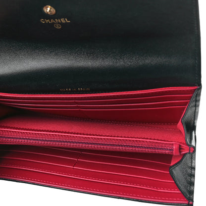 Chanel Lambskin Quilted Chanel 19 Flap Wallet Black 5 of 12