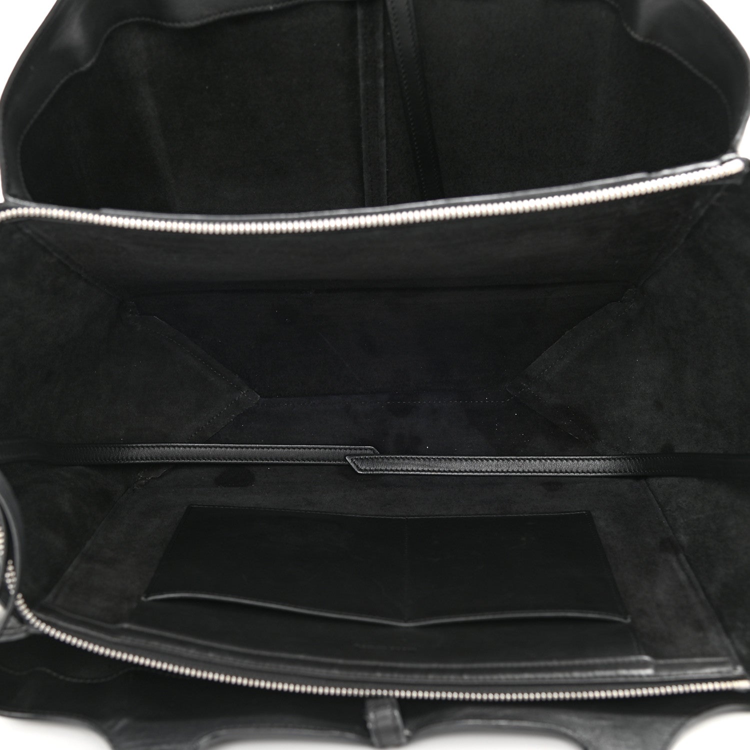 Celine Baby Grained Calfskin Medium Tri-Fold Bag Black 5 of 18