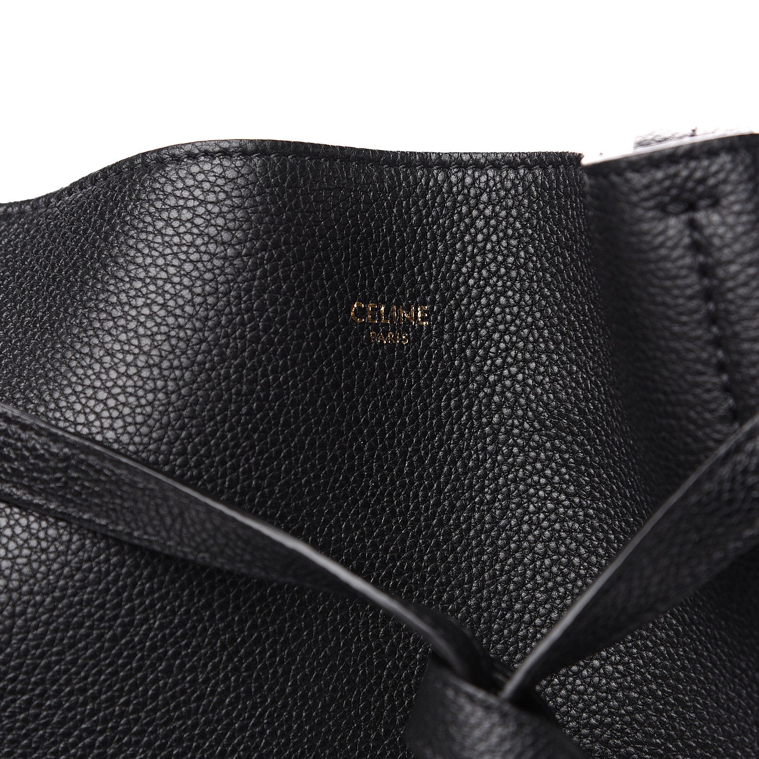 Celine Soft Grained Calfskin Small Belt Cabas Phantom Black 5 of 10