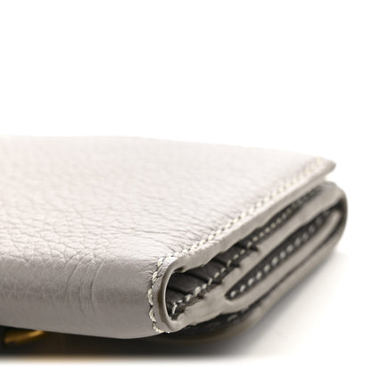 Chloe Grained Calfskin Marcie Square Wallet Cashmere Grey 12 of 14