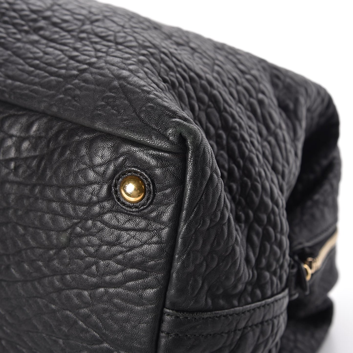 Pebbled Lambskin Medium Easy Sac Black
