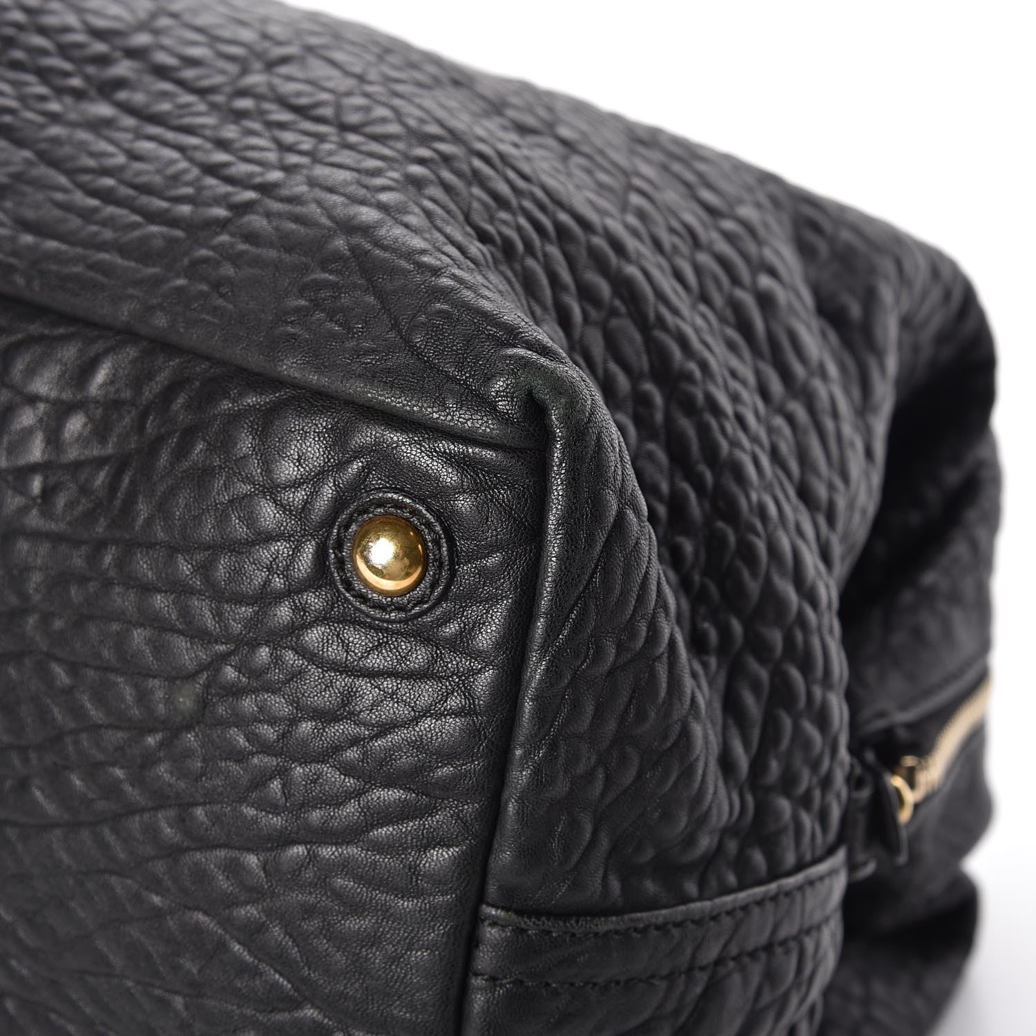 Saint Laurent Pebbled Lambskin Medium Easy Sac Black 9 of 13