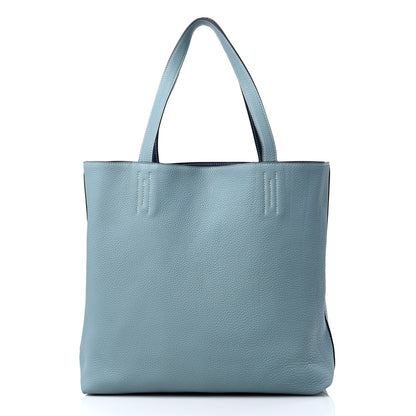Hermes Taurillon Clemence Double Sens 36 Reversible Tote Bleu Sapphire Izmir 8 of 12