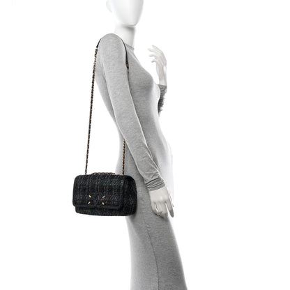 Chanel Tweed Snakeskin Quilted Small CC Filigree Flap Multicolor 2 of 14