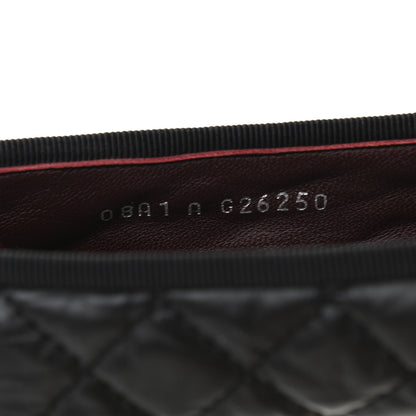 Chanel Aged Calfskin Quilted CC Cap Toe Ballerina Flats 37.5 Black 8 of 10