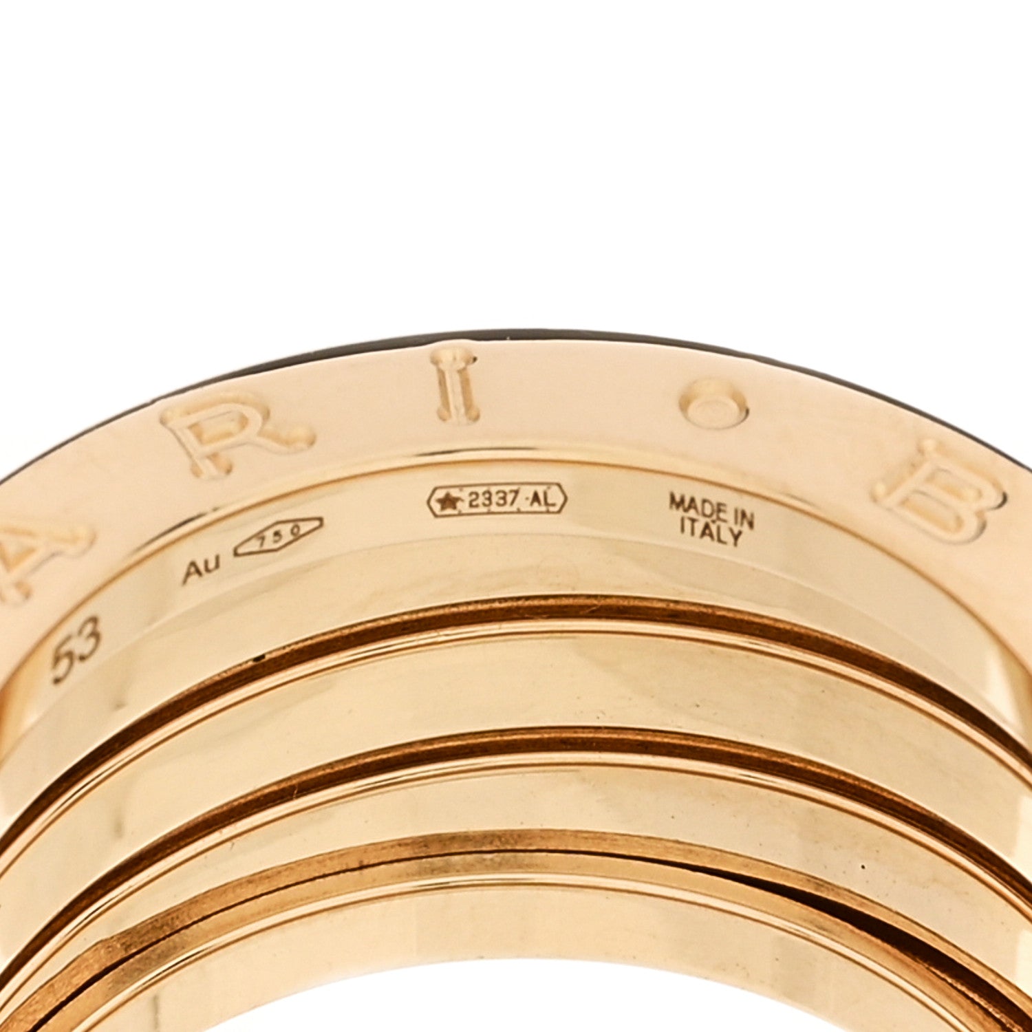Bulgari 18K Yellow Gold B.Zero1 Four-Band Ring 53 6.5 5 of 7